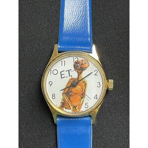 Vtg 1982 E.T. Extra Terrestrial Nelsonic Wind Up Watch Universal Studios WORKS